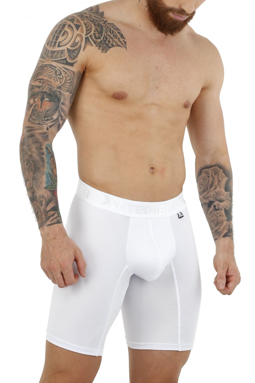 Xtremen 51471 Microfiber Boxer Briefs White