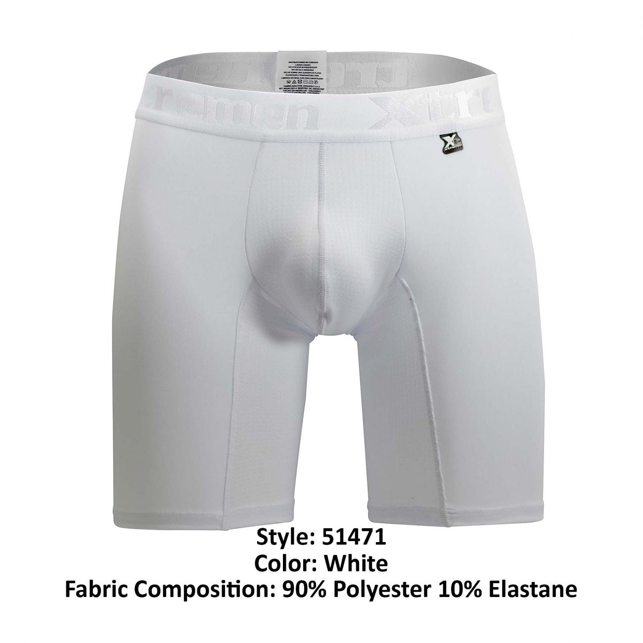 Xtremen 51471 Microfiber Boxer Briefs White