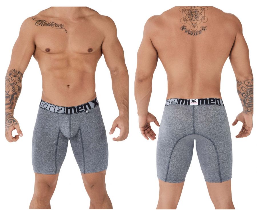 Xtremen 51485 Microfiber Athletic Boxer Briefs Black