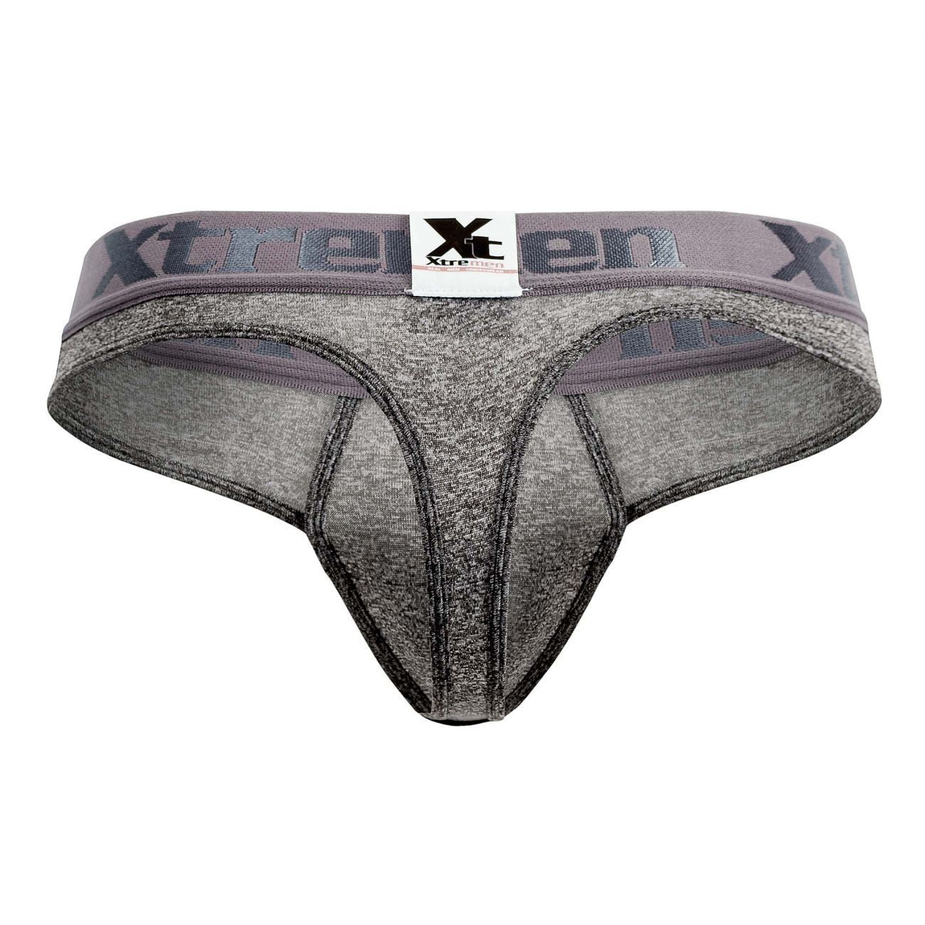 Xtremen 91031-3 3PK Piping Thongs Jasper Gray