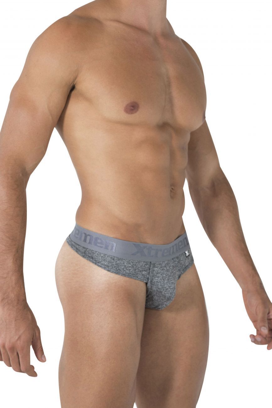 Xtremen 91031-3 3PK Piping Thongs Jasper Gray