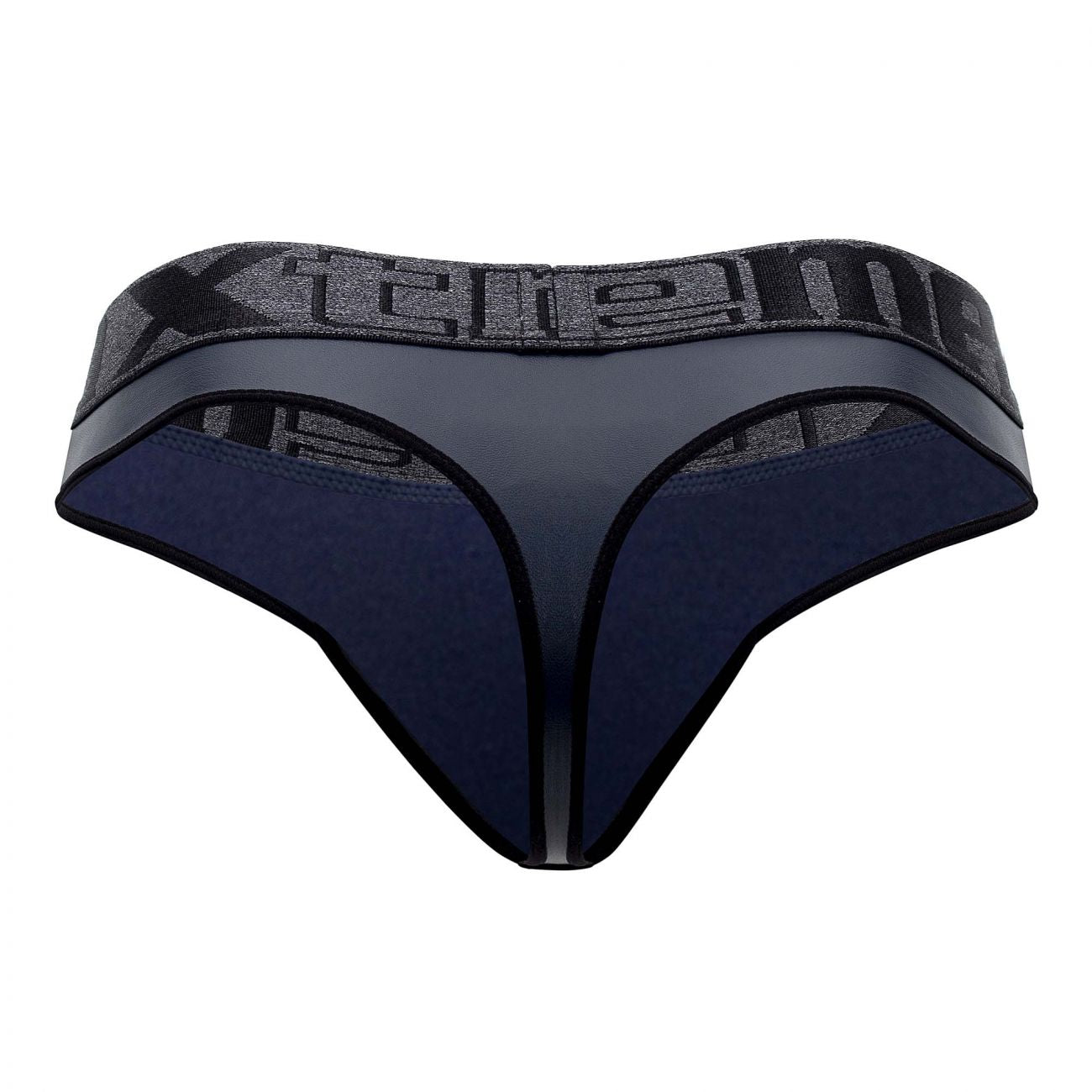 Xtremen 91113 Faux Leather Thongs Black