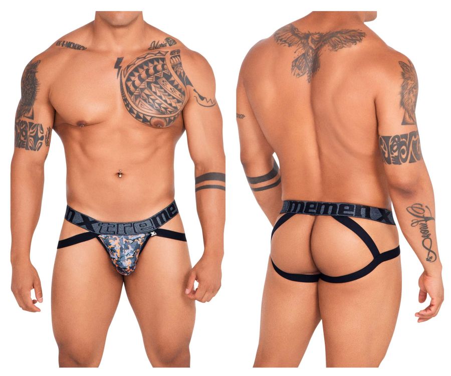 Xtremen 91130 Colourful Printed Jockstrap Orange