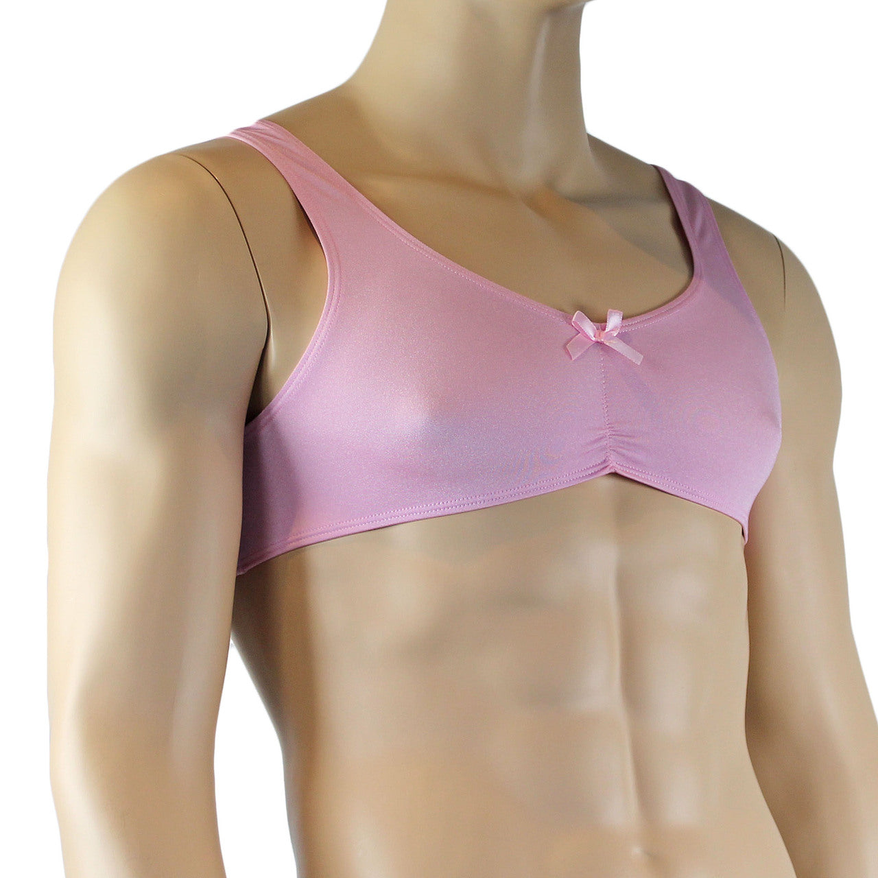 Male Stretch Lycra Bra Top with Bow