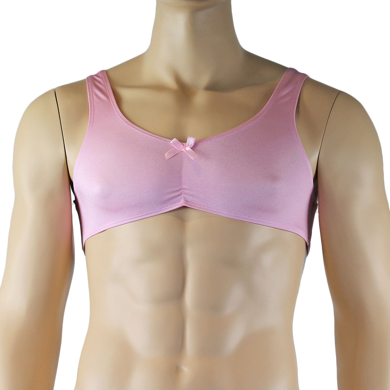 Male Stretch Lycra Bra Top with Bow