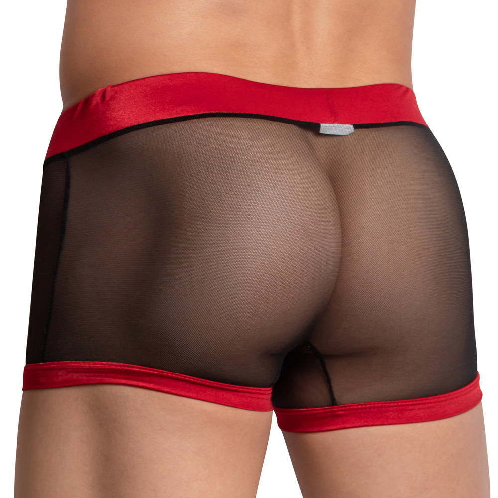 Cover Male See Me Sheer Boxer Trunk Black