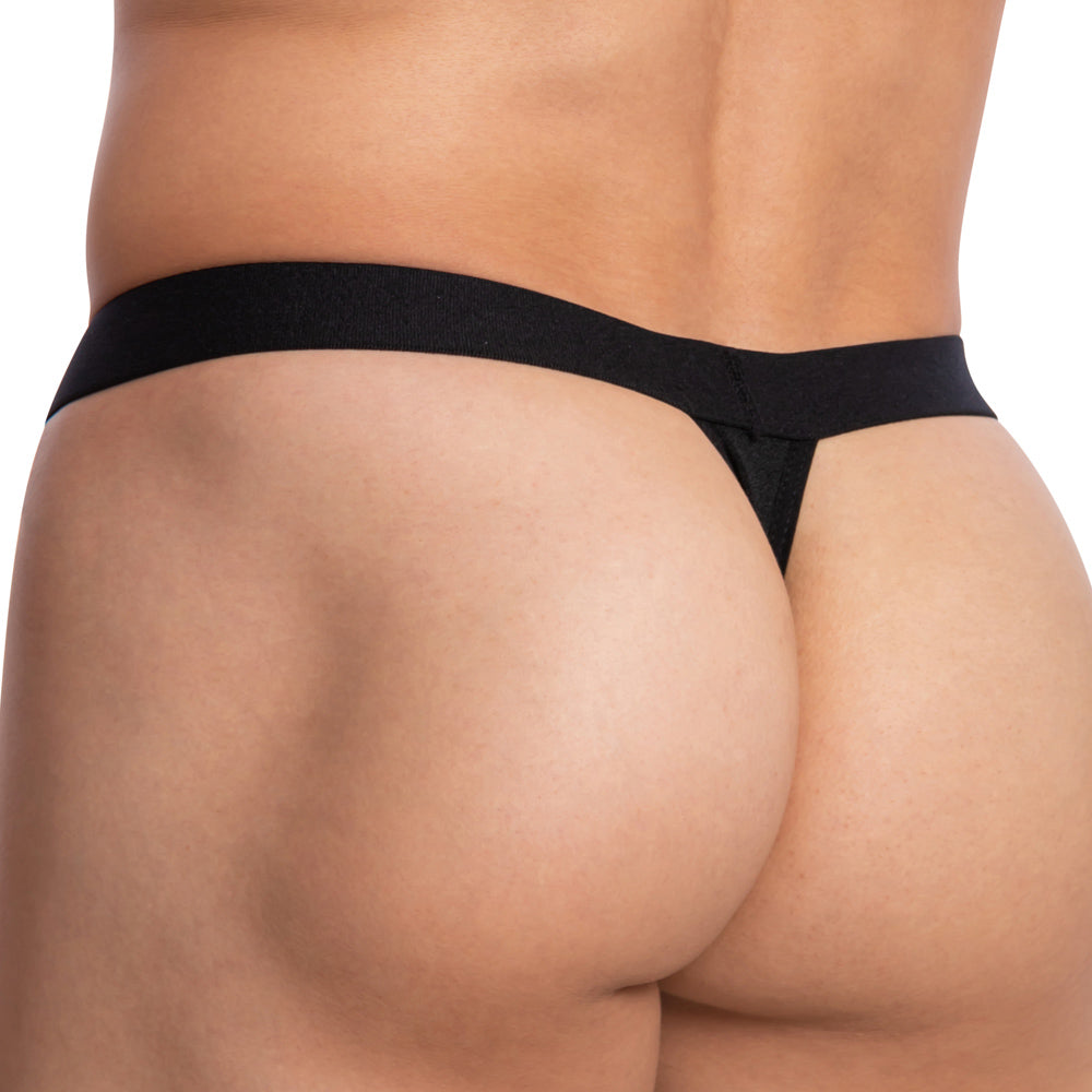 Cover Male Bi-Color Sexy Thong Black