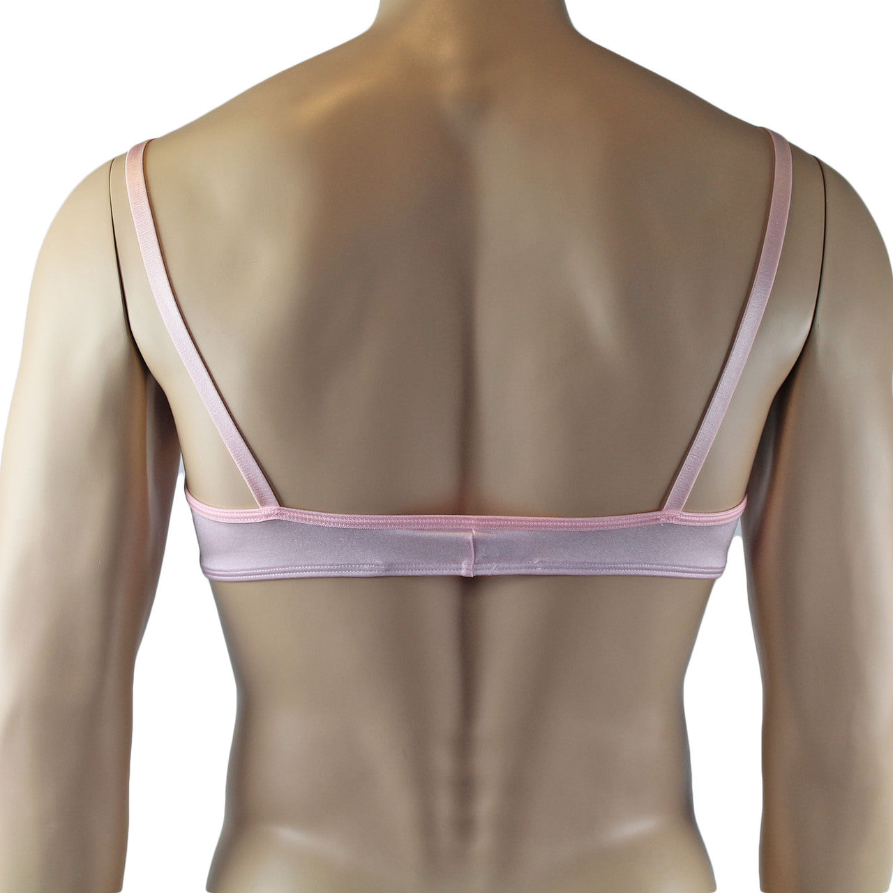 Mens Luxury Bra Top and Boxer Brief with Garters & Stockings (pink plus other colours)