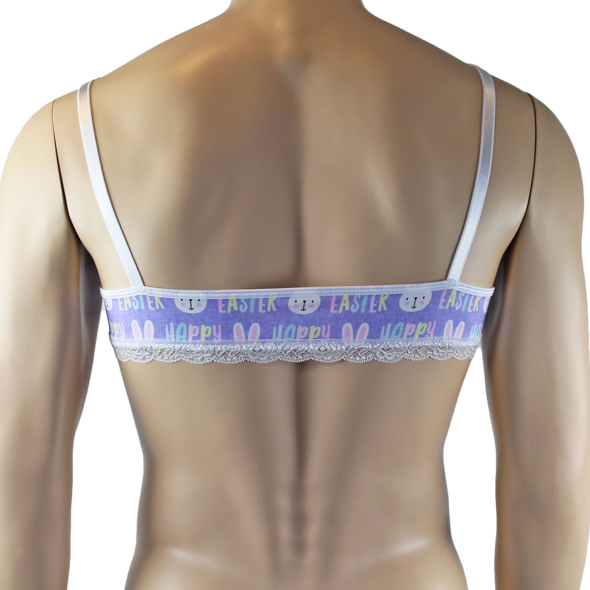Mens Happy Easter Bunny Mens Lingerie Male Bra Top