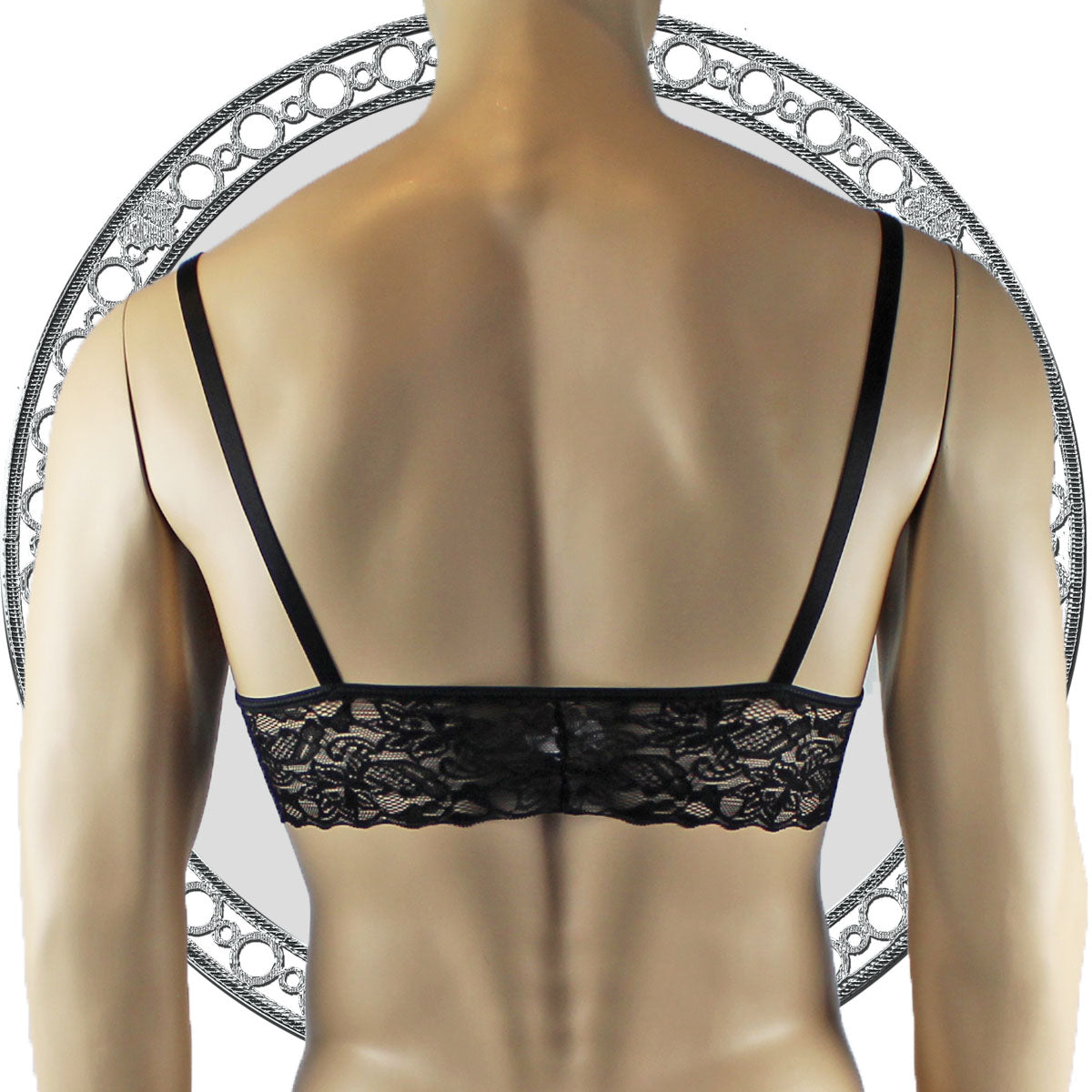 Mens Joanne Lace Bra Top Lingerie for Men (purple and black lace plus other colours)