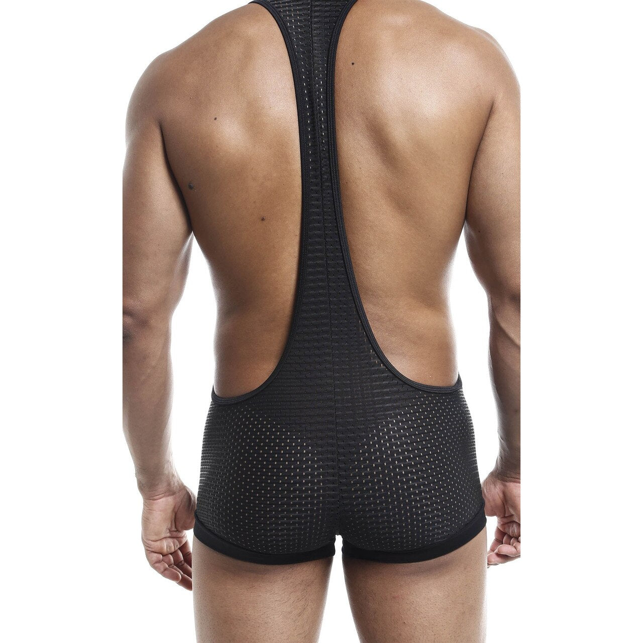 Mens Joe Snyder Stretch Hole Spandex Bulge Singlet Shorts Black