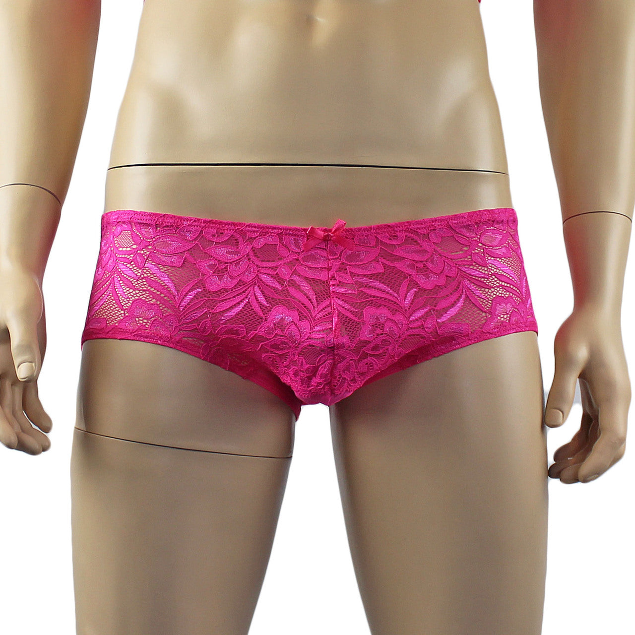 Mens Sexy Lace Camisole Top and Panty Brief (pink plus other colours)