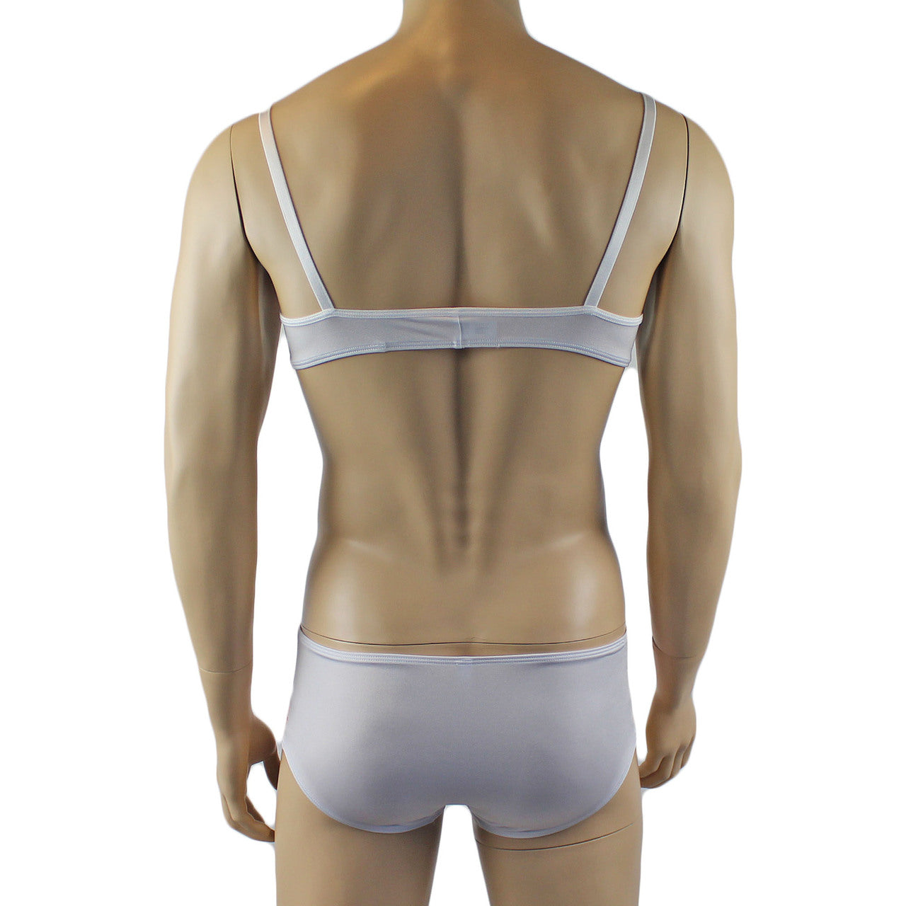 Mens Luxury Bra Top and Boxer Briefs (white plus other colours)