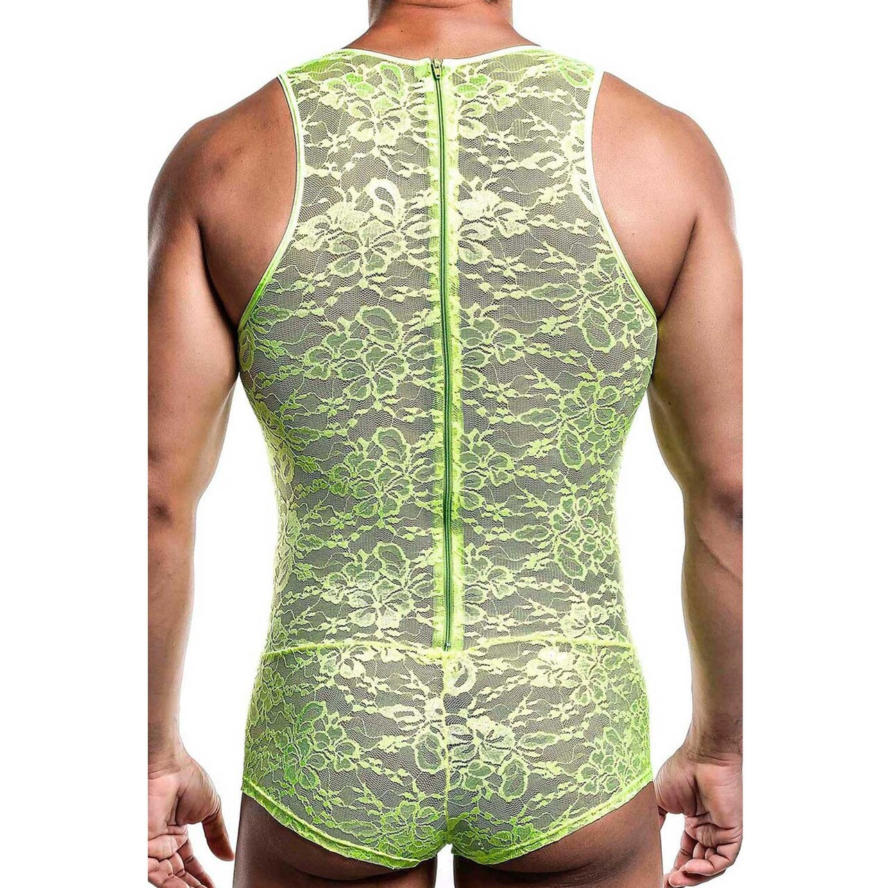 SALE - Male Basics Mens Lace Bodysuit Lime