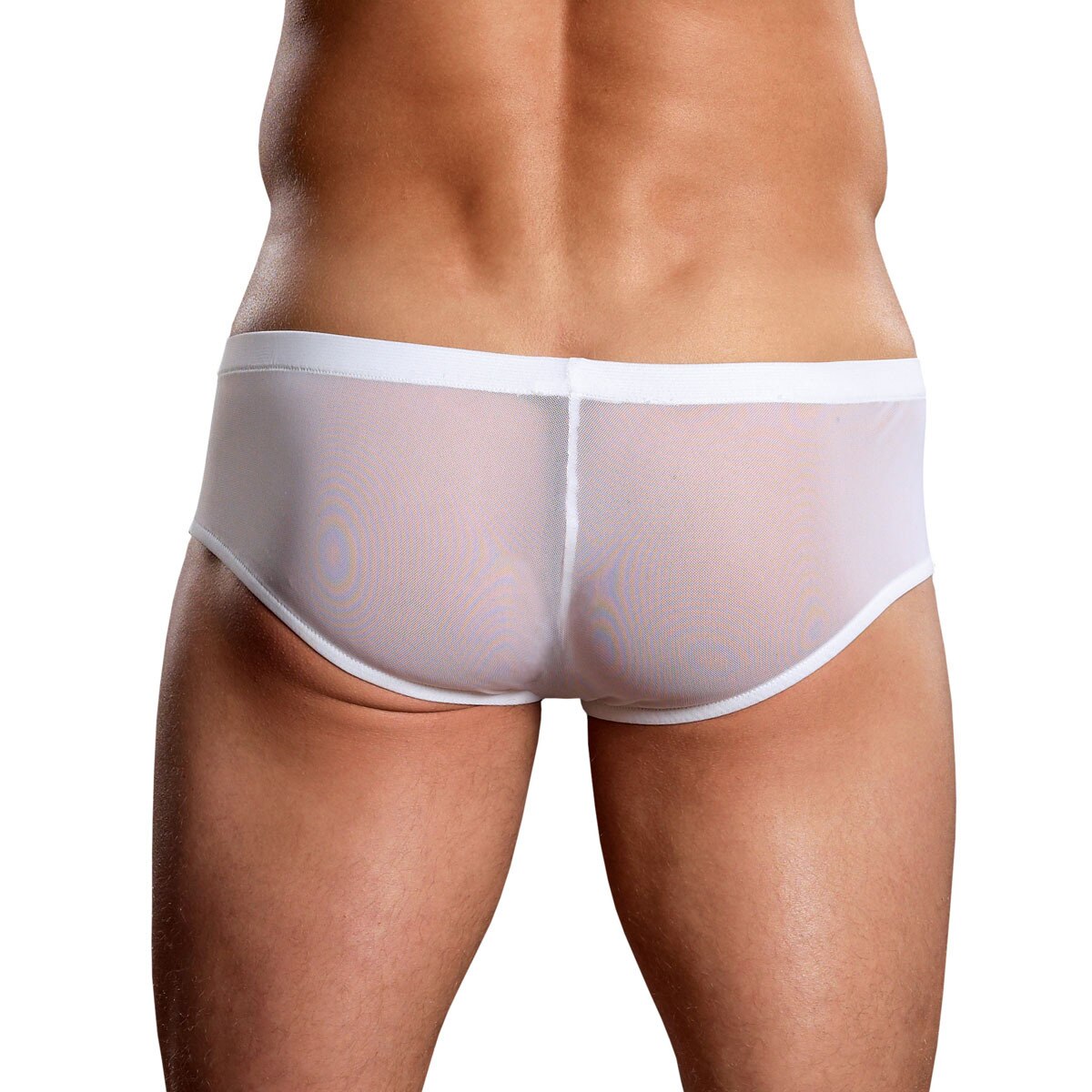 Mens European Cut Mesh Shorts White