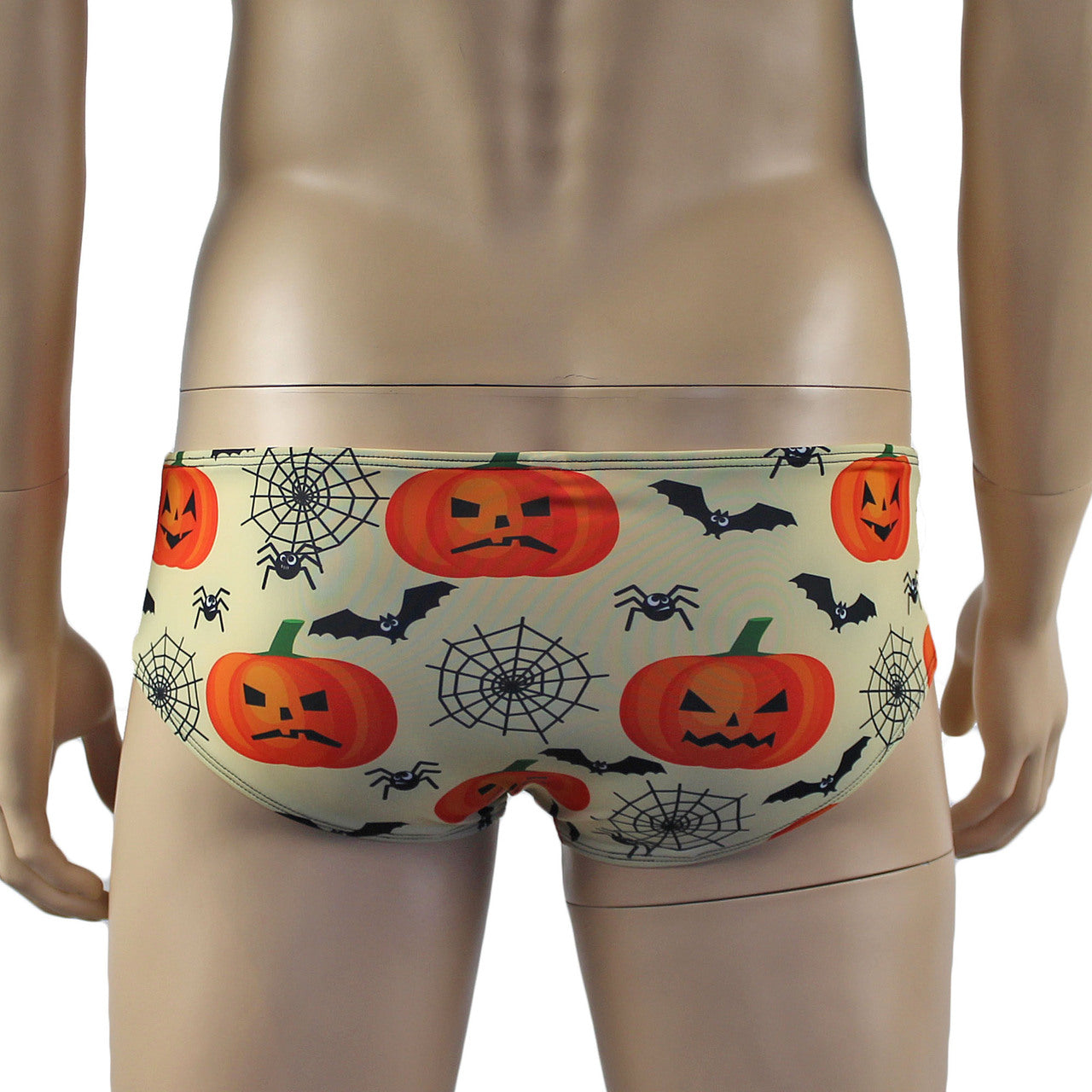 Mens Halloween Pumpkin Faces, Spiders and Bats Mini Boxer Briefs