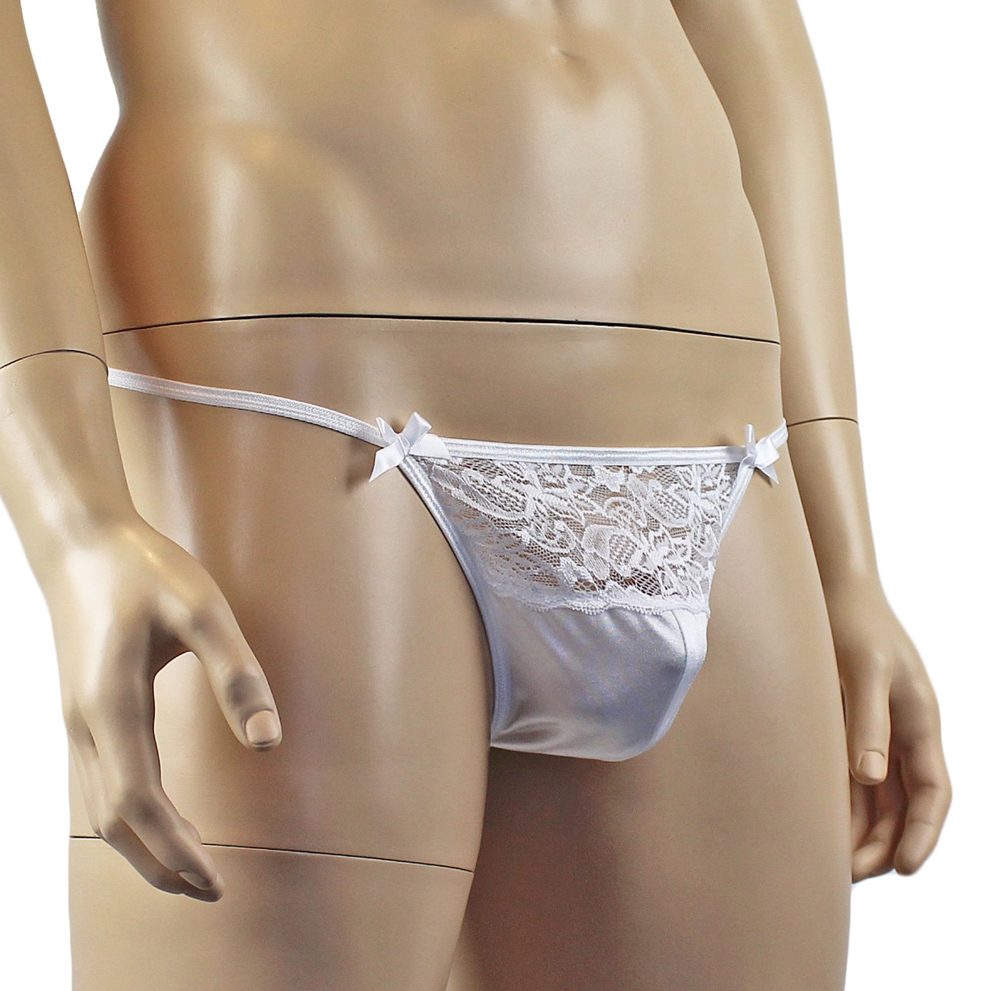 Male Romance Pouch G string with Sexy Wide Back White or Black