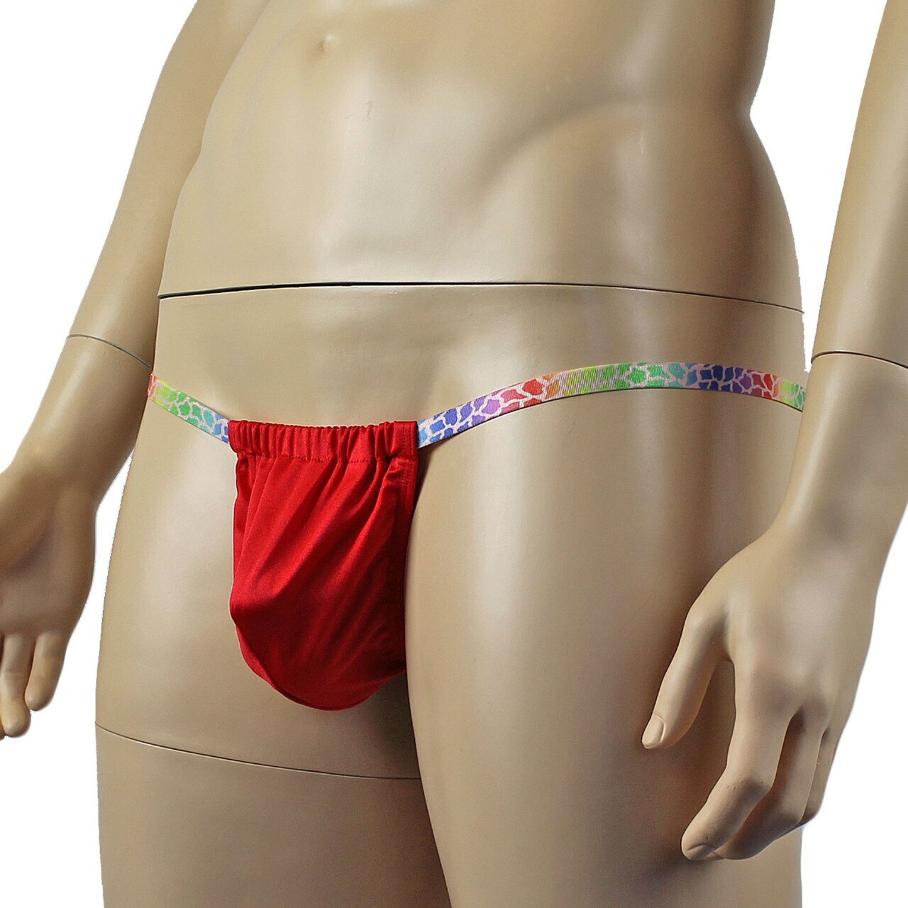 Mens Wild Colourful Adjustable Ball Bag Pouch G string Underwear (red plus other colours)