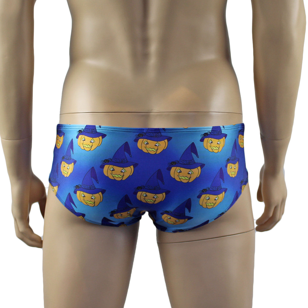 Mens Halloween Witches Pumpkin Face Mini Boxer Briefs