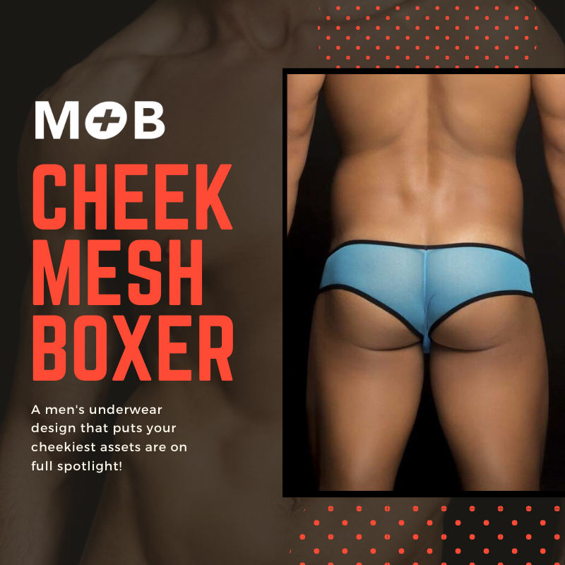 Keep Those Butt Cheeks in Check with the Male Basics Mesh Cheek Boxers!