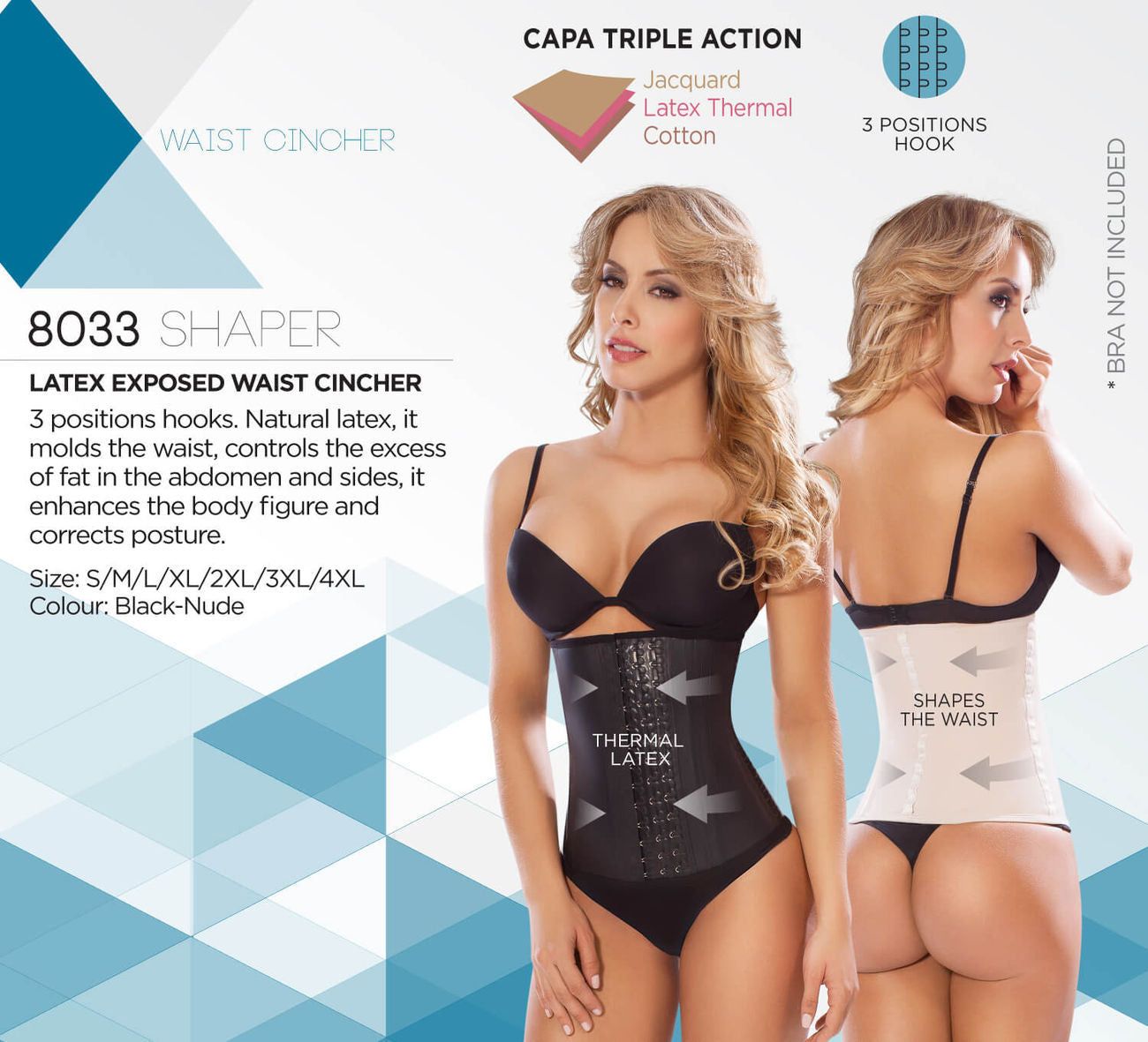 Moldeate 8033 Workout Waist Cincher Color