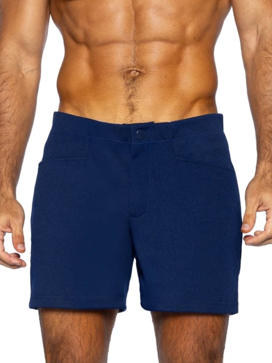 BIKE Athletic BAM207 Coaches Short 5 inch Inseam Color Navy