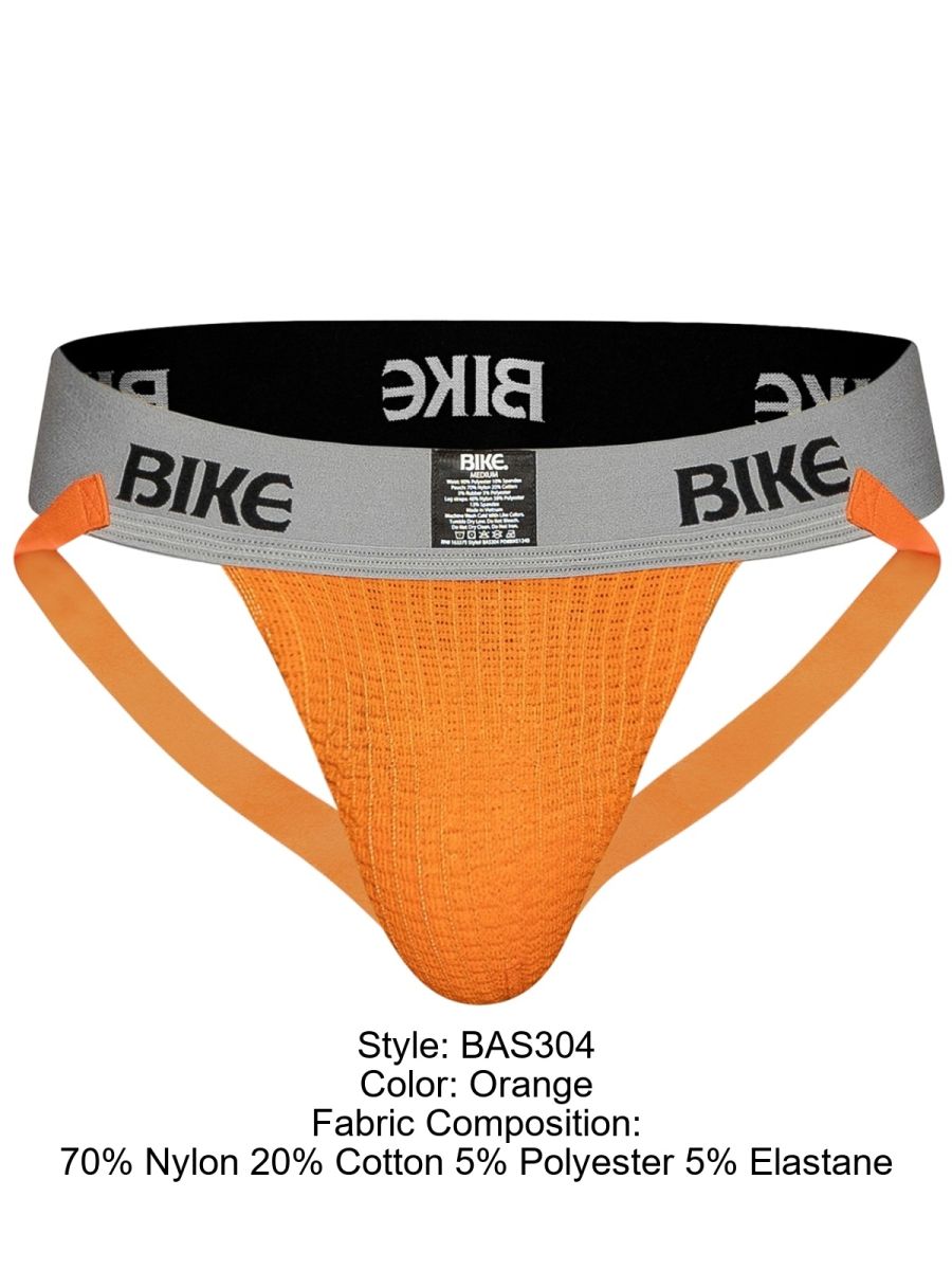 BIKE Athletic BAS304 Classic Mens Athletic Jockstrap Orange Plus Sizes