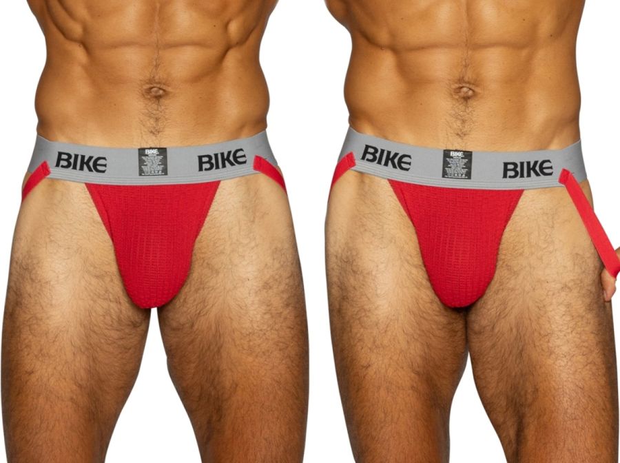 BIKE Athletic BAS304 Classic Mens Athletic Jockstrap Red Plus Sizes