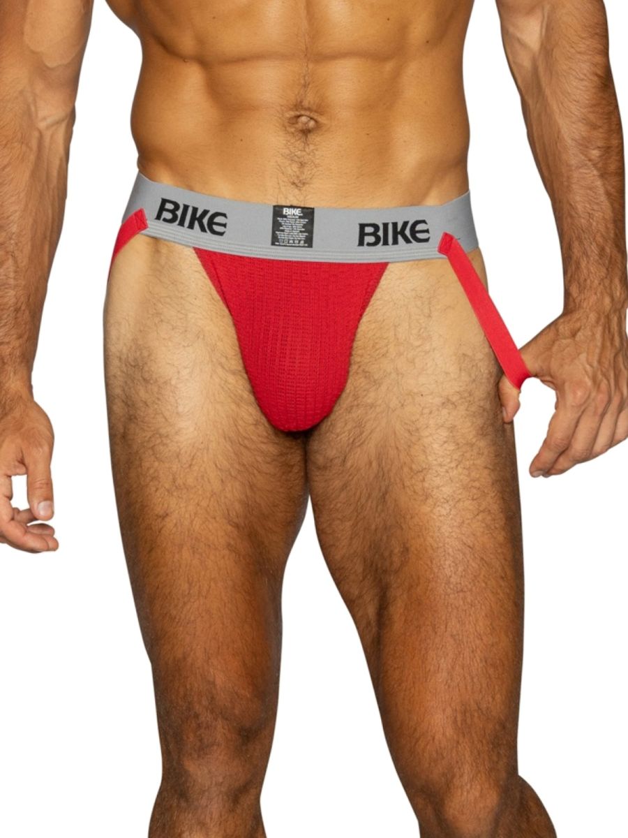 BIKE Athletic BAS304 Classic Mens Athletic Jockstrap Red Plus Sizes