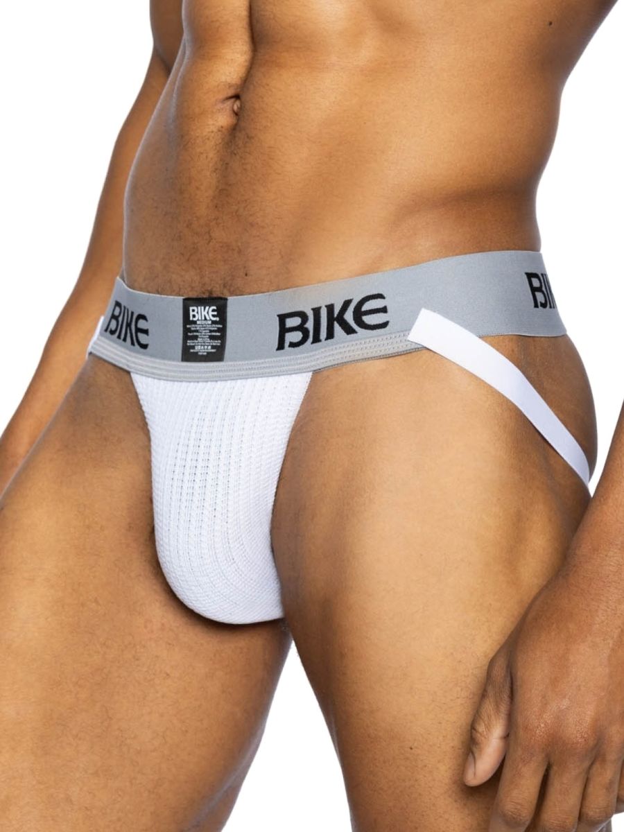 BIKE Athletic BAS304 Classic Mens Athletic Jockstrap White Plus Sizes