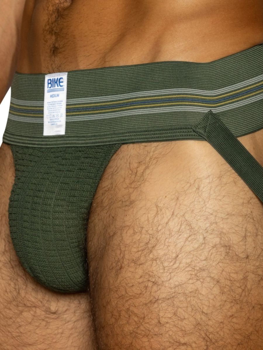 BIKE Athletic BAS306 Original Number 10 Jockstrap Performance Underwear Colour Olive Green