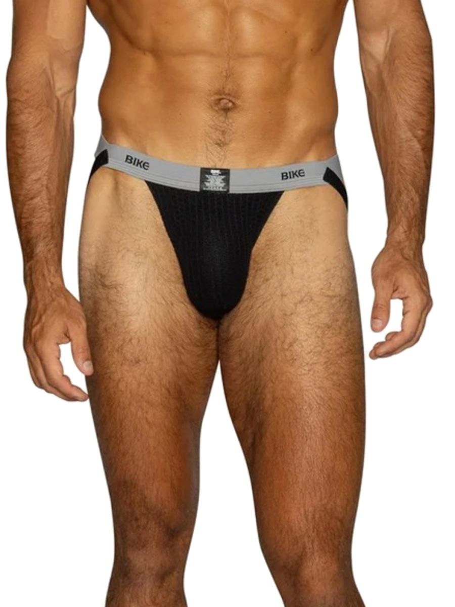 BIKE Athletic BAS308 Mens Athletic Performance Swimmer Jockstrap Black Plus Sizes