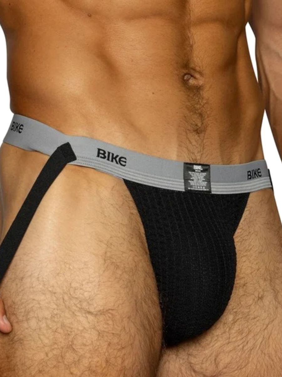 BIKE Athletic BAS308 Mens Athletic Performance Swimmer Jockstrap Black Plus Sizes