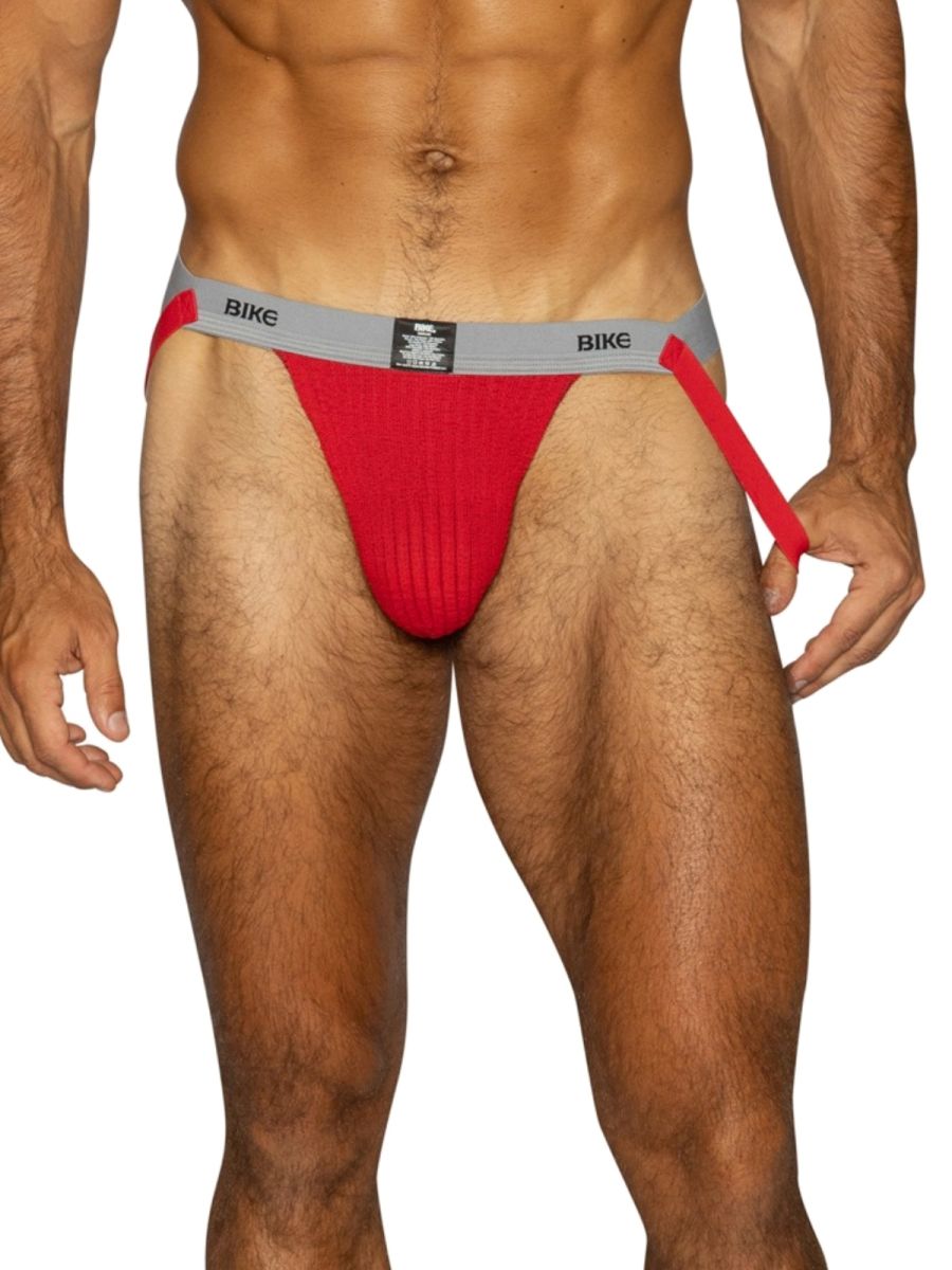 BIKE Athletic BAS308 Mens Athletic Performance Swimmer Jockstrap Red Plus Sizes