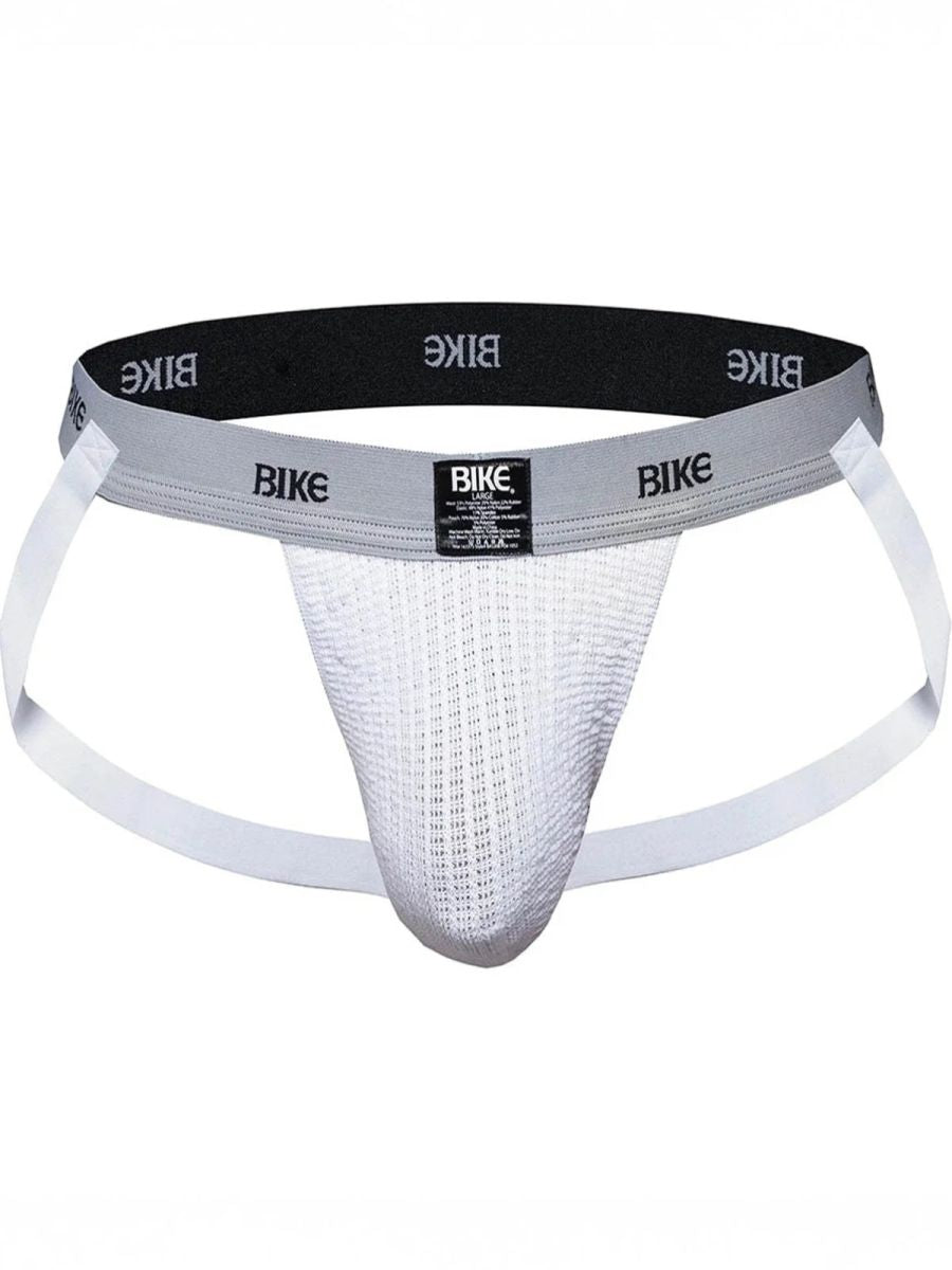 BIKE Athletic BAS308 Mens Athletic Performance Swimmer Jockstrap White Plus Sizes