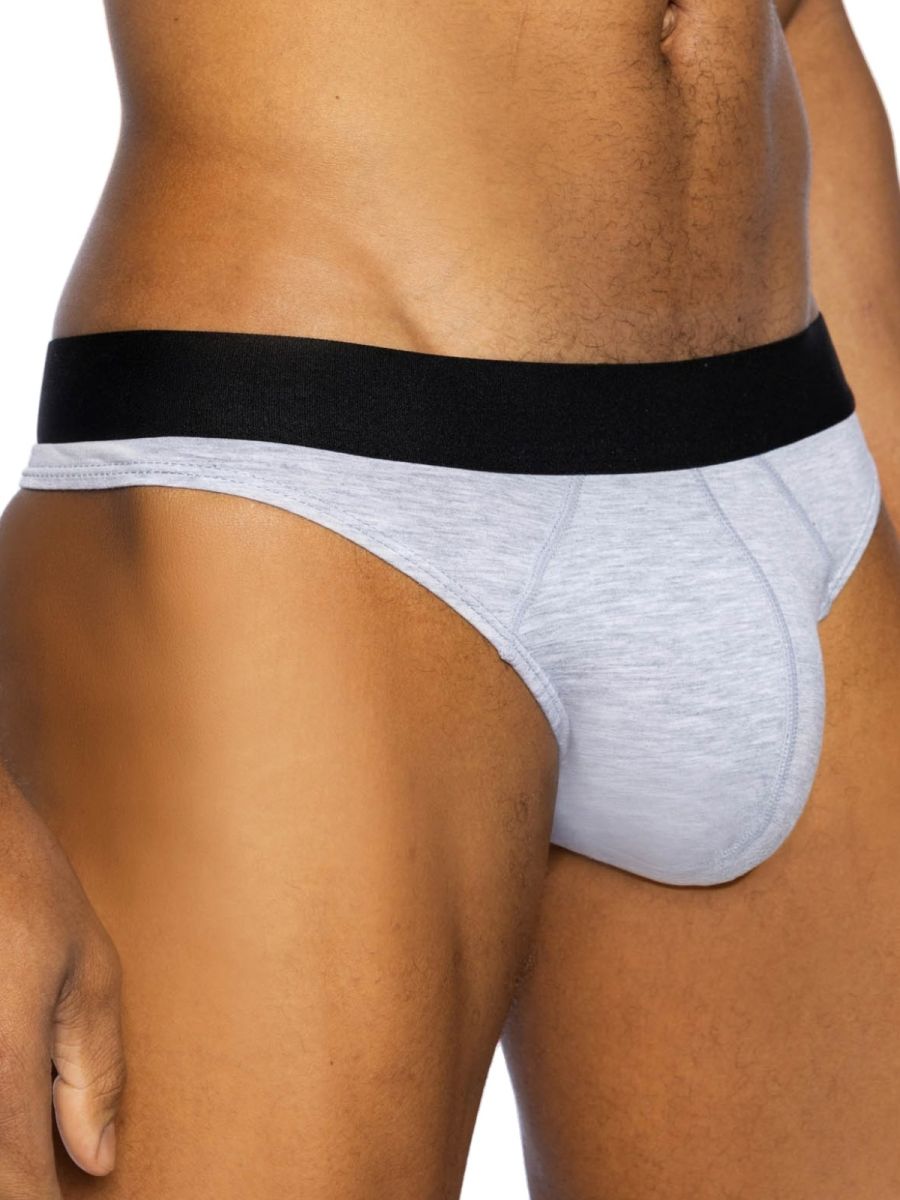 BIKE Athletic BAS319 Active Bold Style Thong for the Modern Man Color Light Gray