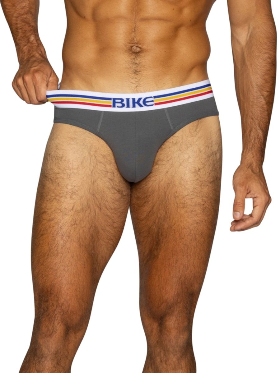 BIKE Athletic BAS327 Stretch Cotton Comfortable Brief Color Charcoal Plus Sizes