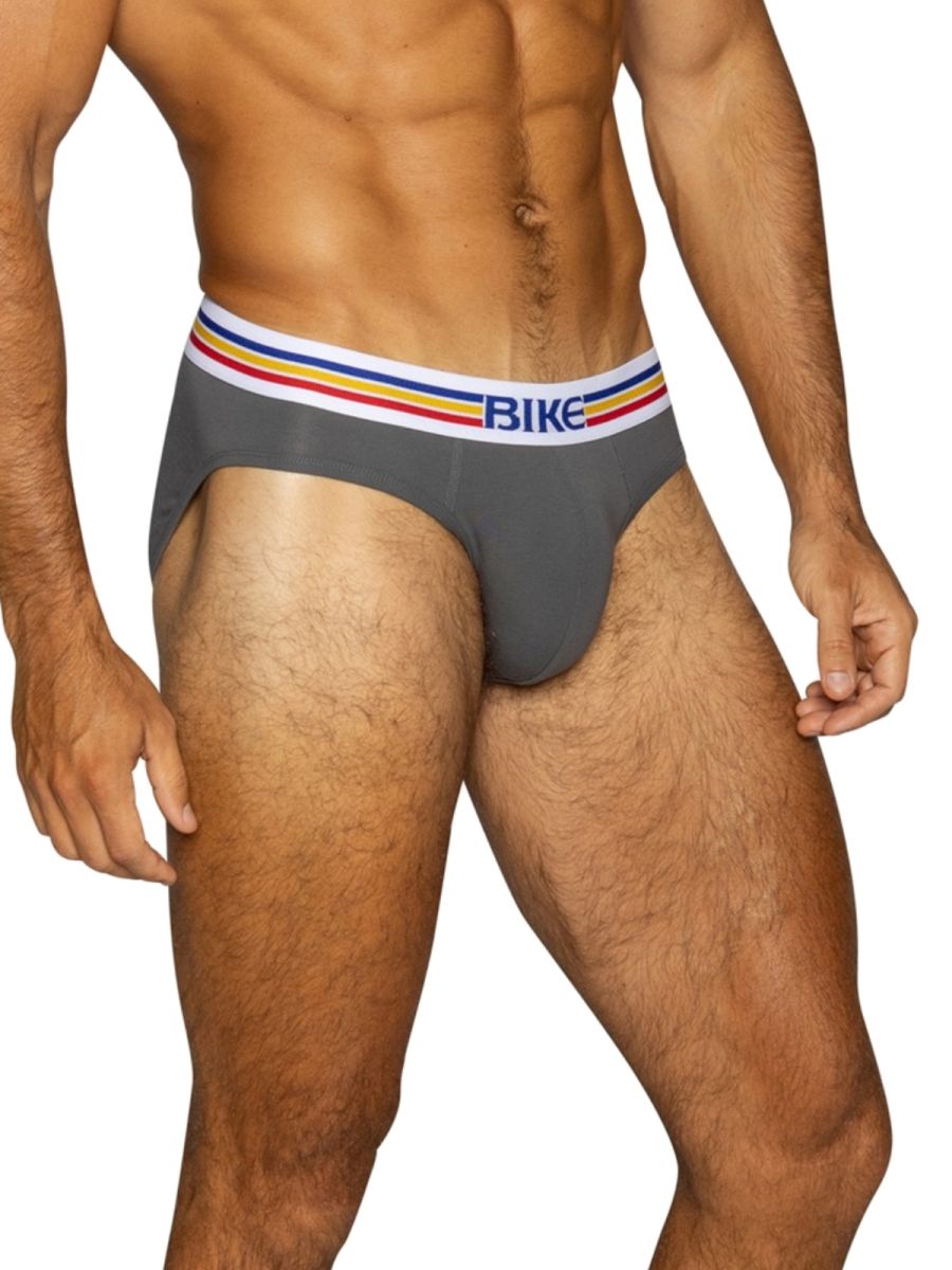 BIKE Athletic BAS327 Stretch Cotton Comfortable Brief Color Charcoal Plus Sizes