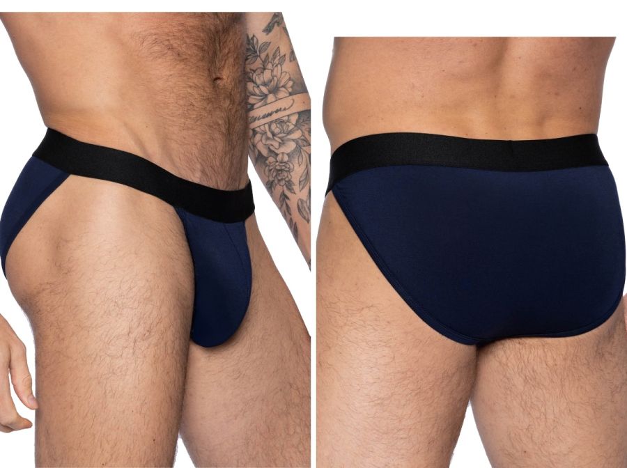 BIKE Athletic BAS331 Active Modal Jock Brief Color Black Navy