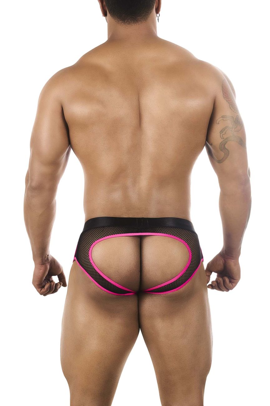 BiteWear BW2023101 Discreet Apricot Jockstrap Black Fuchsia