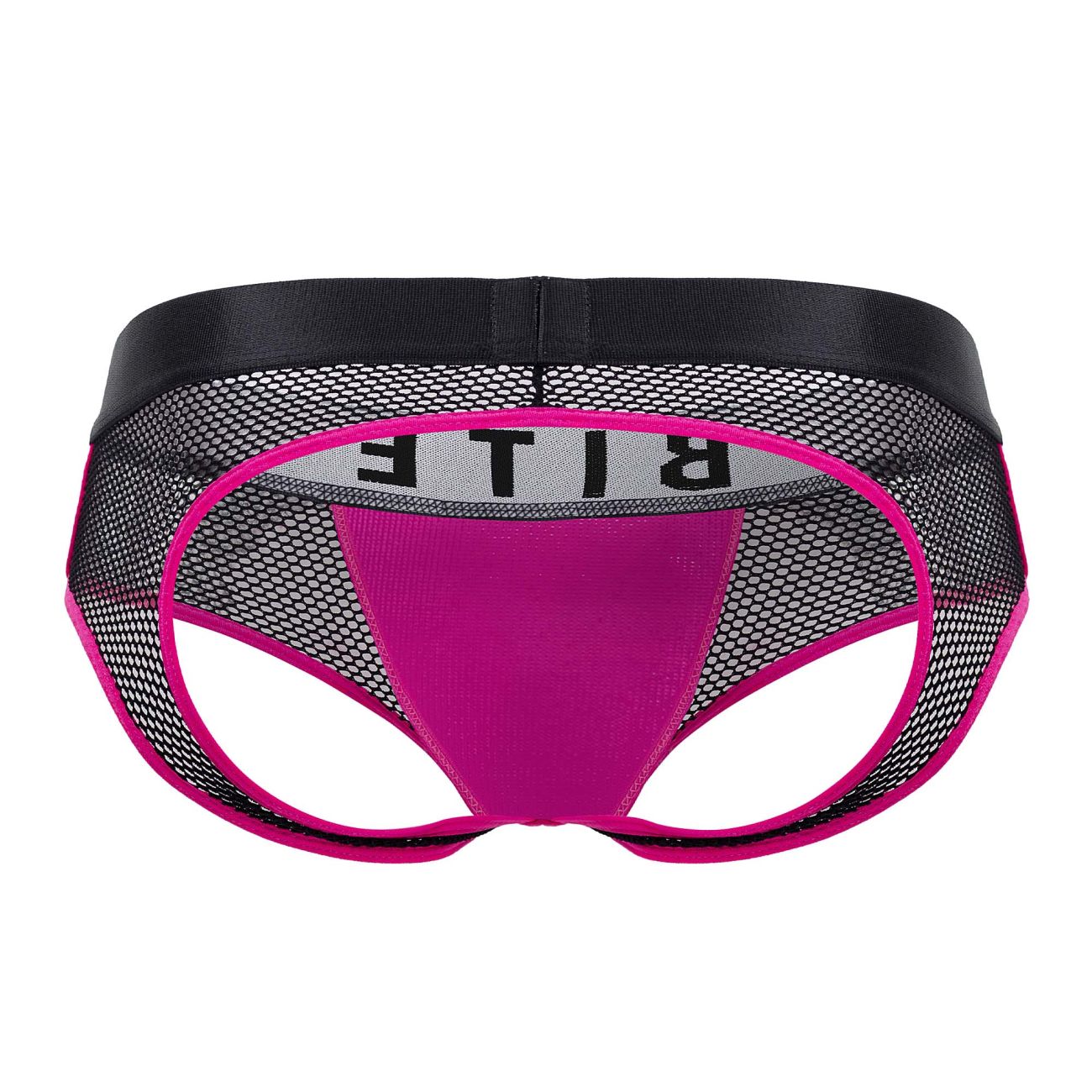 BiteWear BW2023101 Discreet Apricot Jockstrap Black Fuchsia