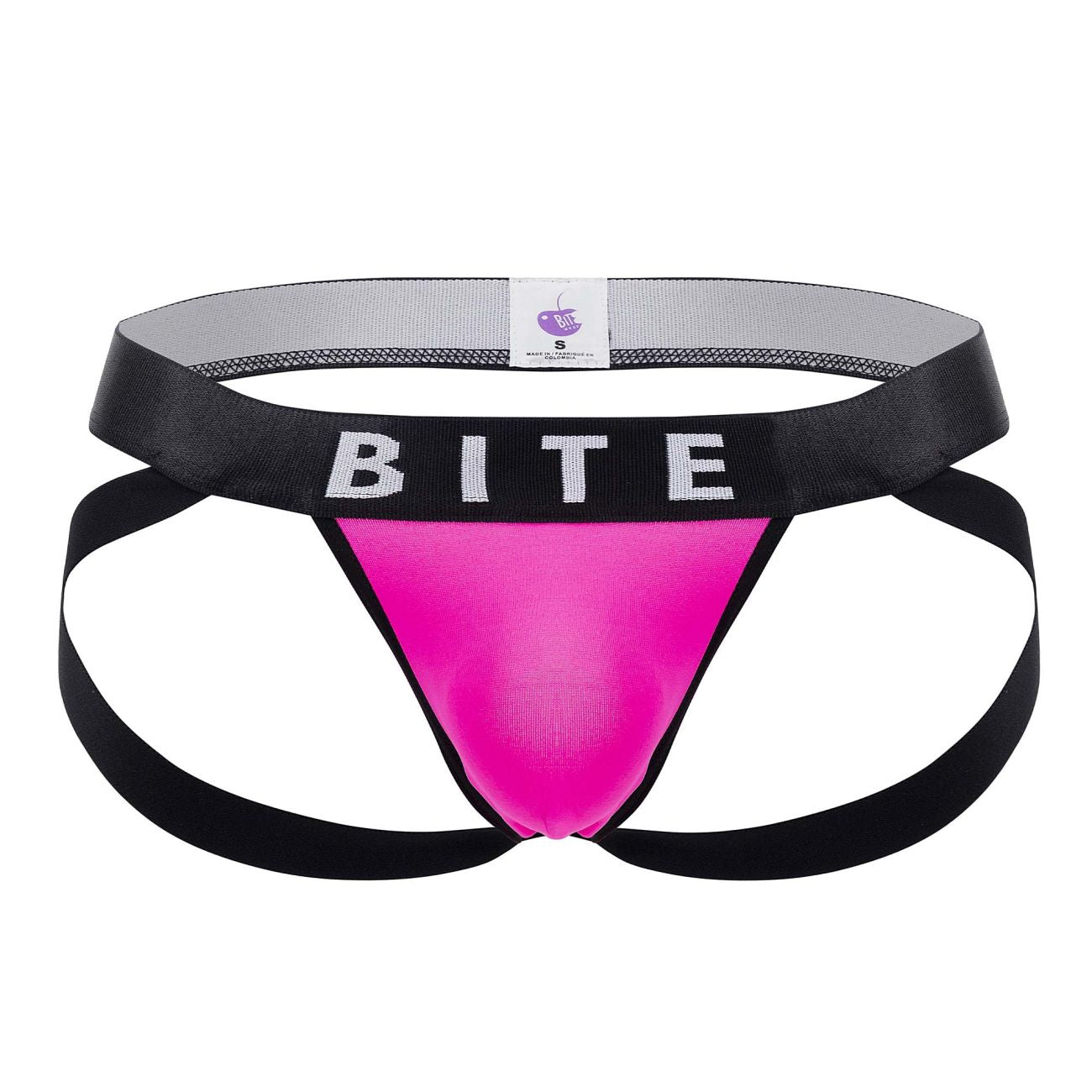 BiteWear BW2023104 Sassy Peach Jockstrap Black Fuchsia