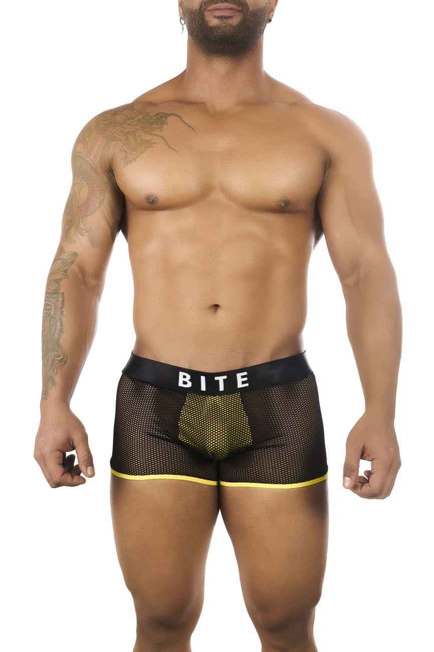 BiteWear BW2023107 Bright Kumquat Trunks Black Yellow