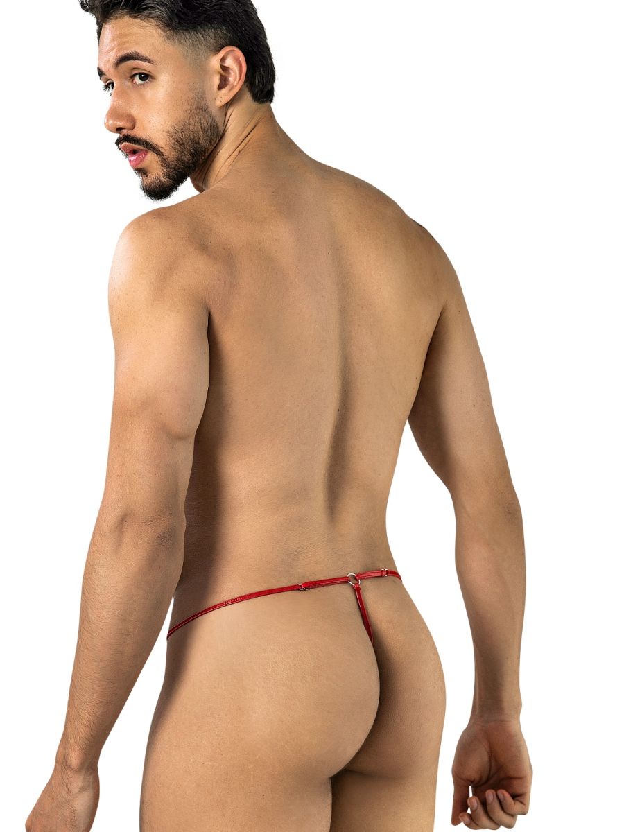 CandyMan 95007 Mens Intimate Sheer Lace Mini Thongs Black