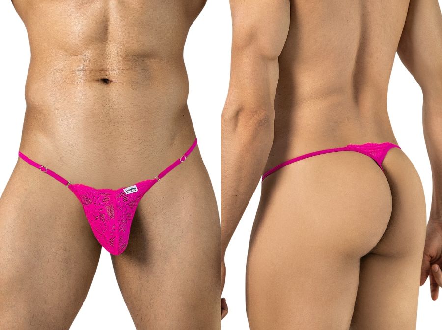 CandyMan 95020 Mens Lace Bold & Enticing Design Thongs Pink