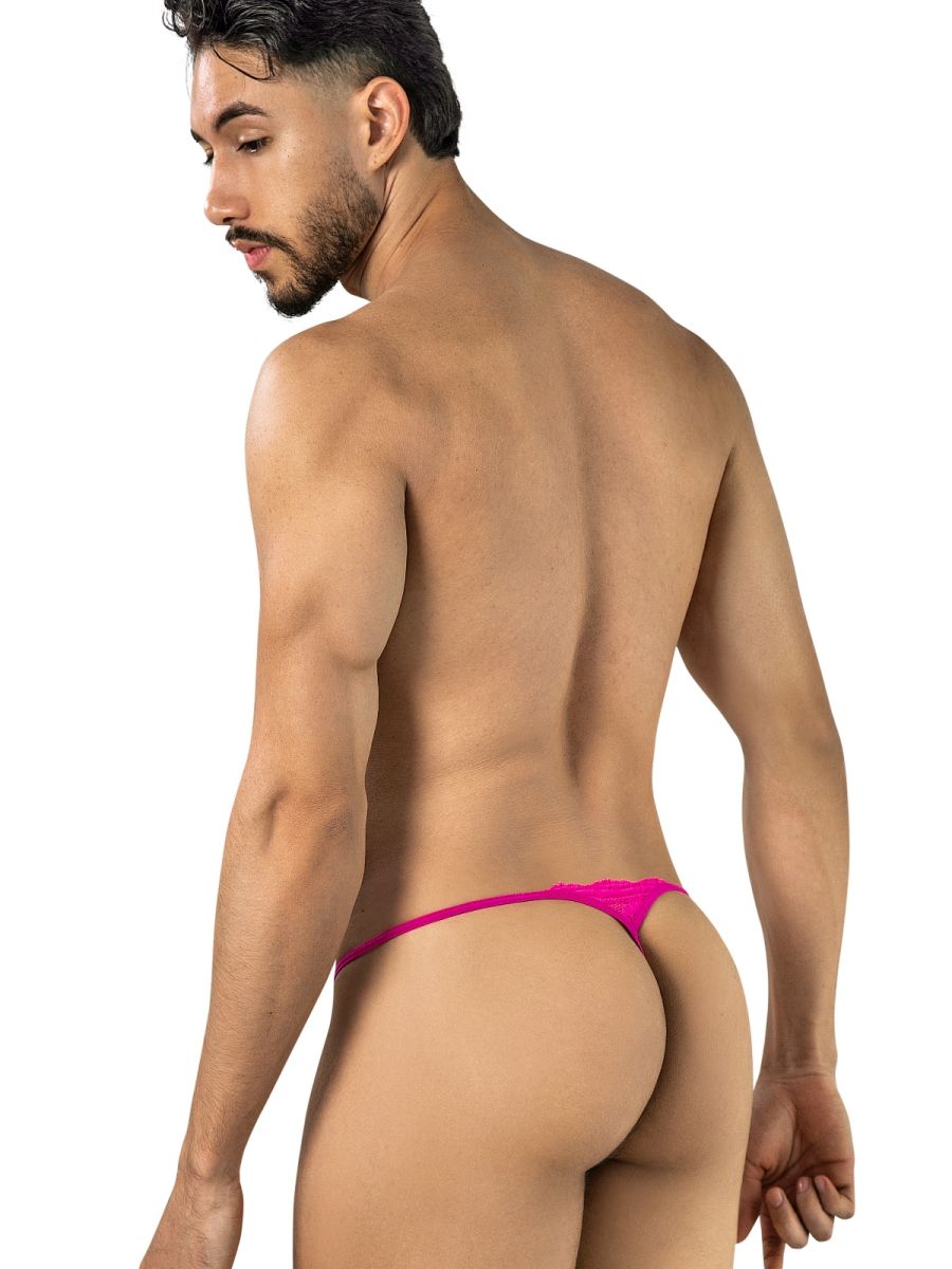 CandyMan 95020 Mens Lace Bold & Enticing Design Thongs Pink