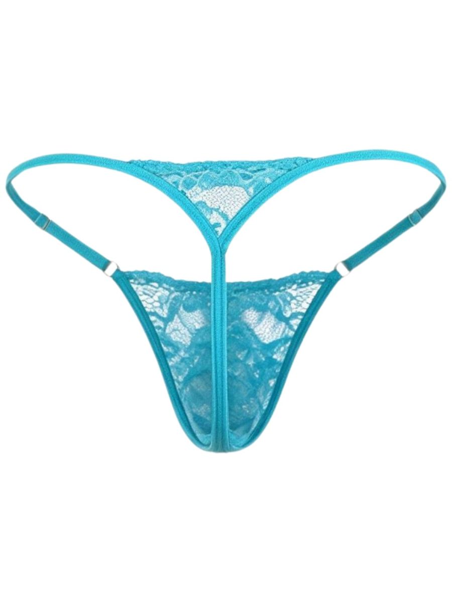 CandyMan 95020 Mens Lace Bold & Enticing Design Thongs Turquoise