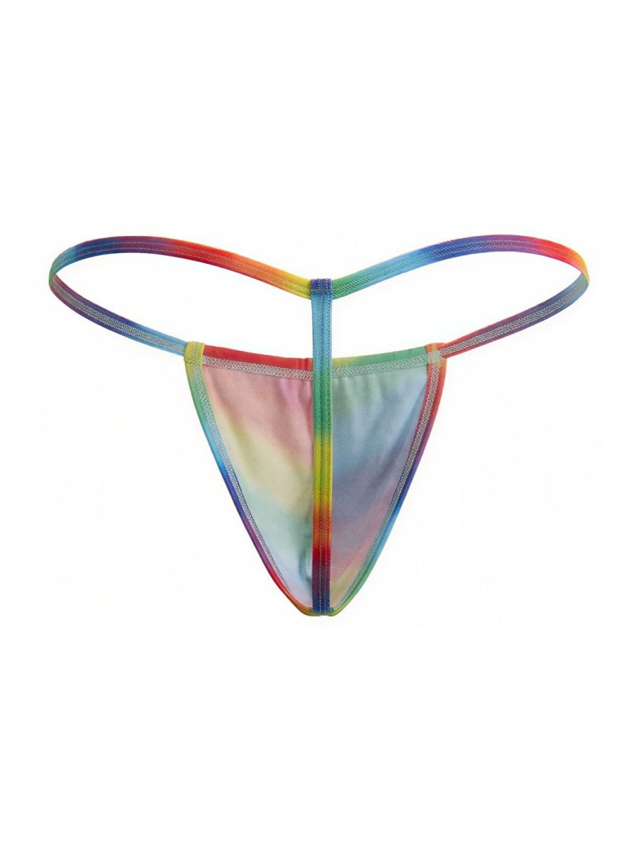 CandyMan 9586 Mens Sexy G-string Thong Rainbow Print