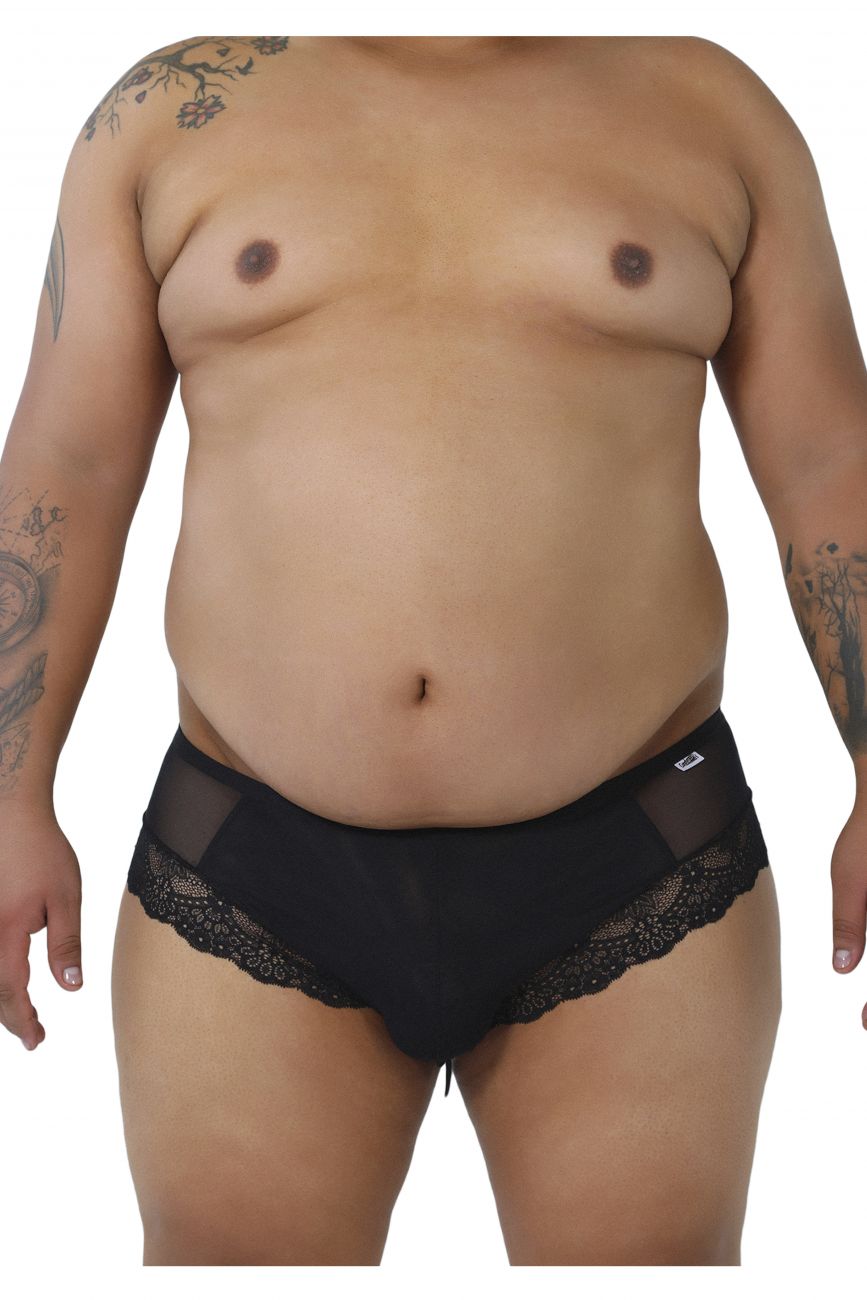 SALE - CandyMan 99462X Lace Briefs Black Plus Sizes