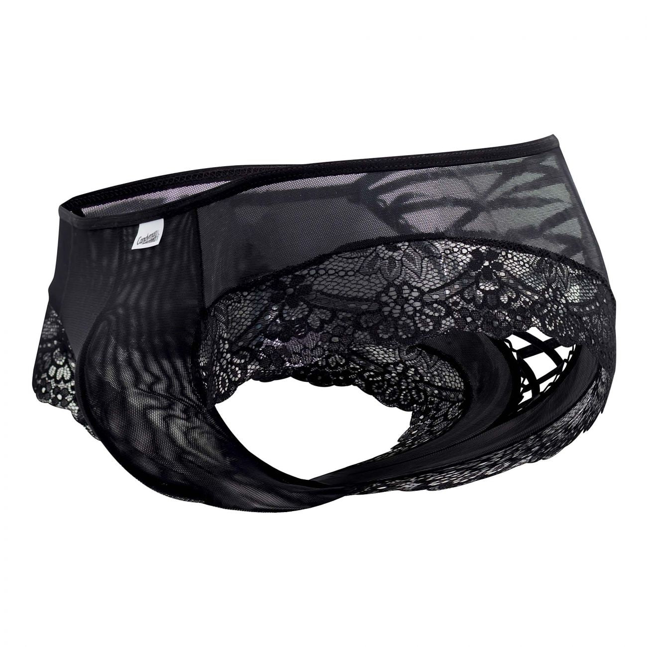 SALE - CandyMan 99462X Lace Briefs Black Plus Sizes